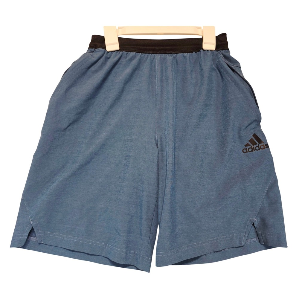 Adidas Aeroready Mens XS Blue Heathered Training Shorts Zipper Pocket XS/TP